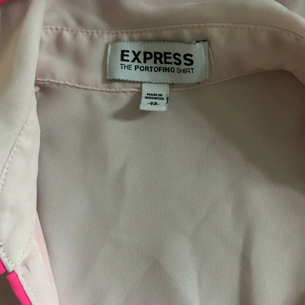 Express Pink Buttoned Blouse - Picture 3 of 3